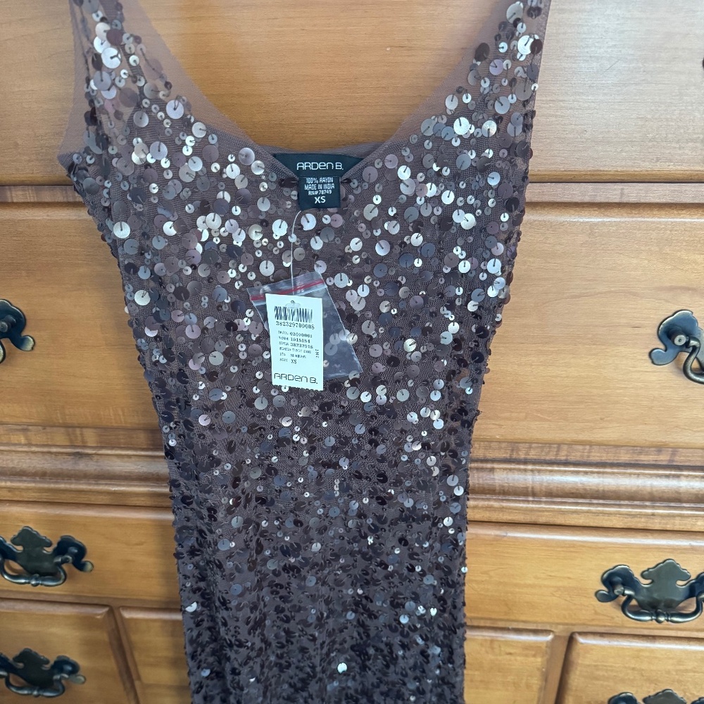 Bebe sheer sequin mini dress NWT